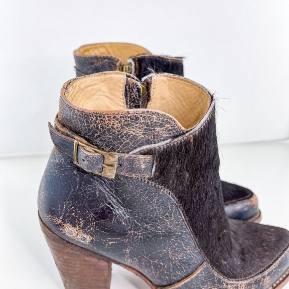 ❤️SOLD❤️Bed Stu Isla Black Lux With Hide Ankle Fur - Picture 9 of 14